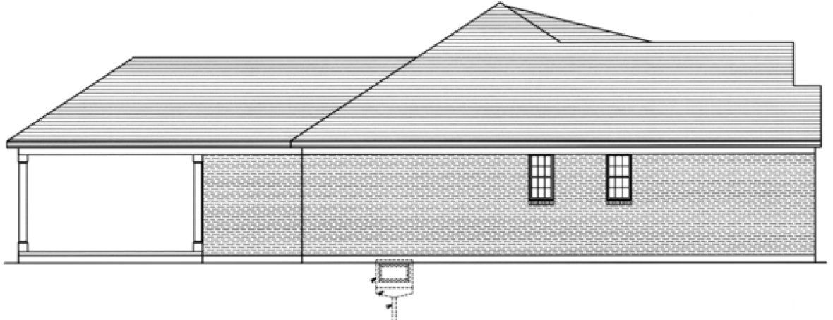 Left Elevation for House Plan #536171