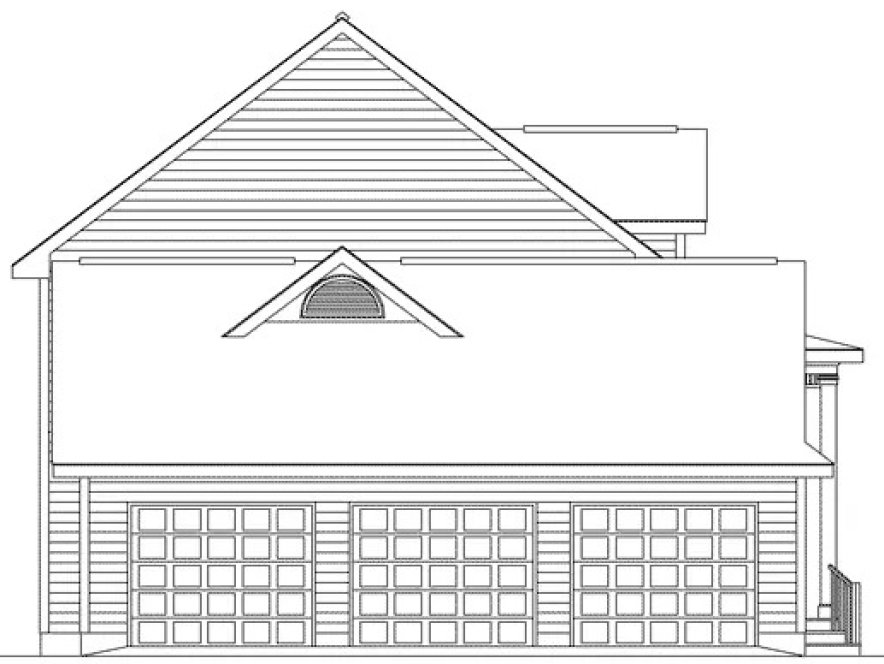 Left Elevation for House Plan #631152