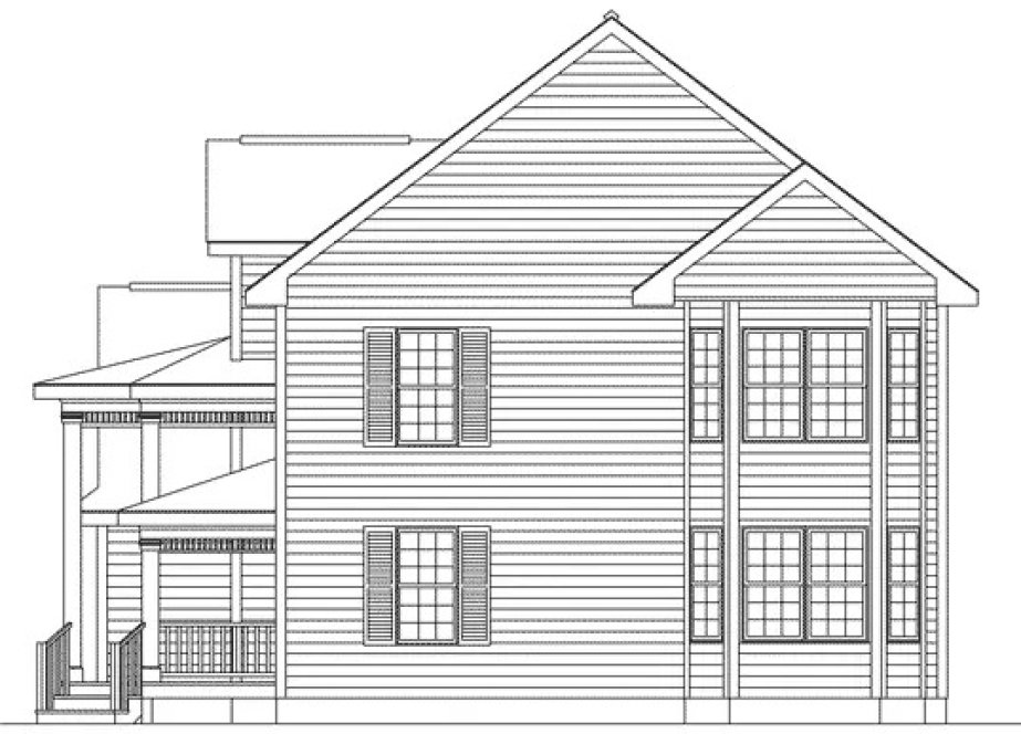 Right Elevation for House Plan #631152