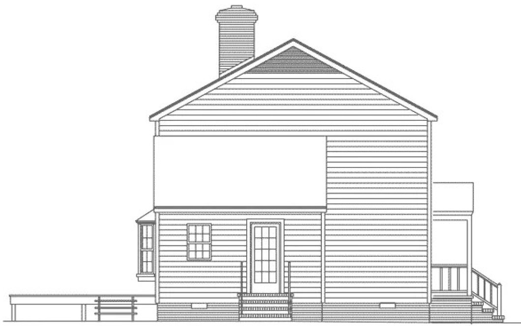 Left Elevation for House Plan #632302
