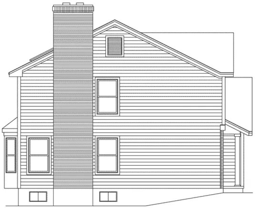 Left Elevation for House Plan #630282