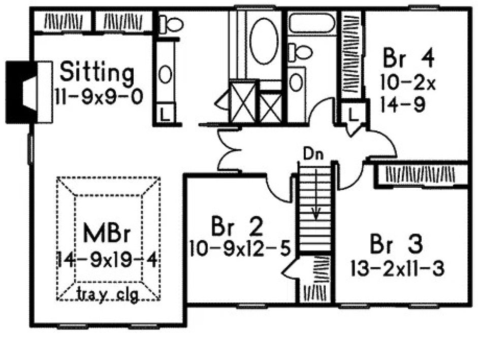 Second Floor Plan for House Plan #630282