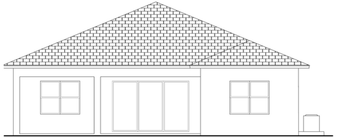 Rear Elevation for House Plan #774752