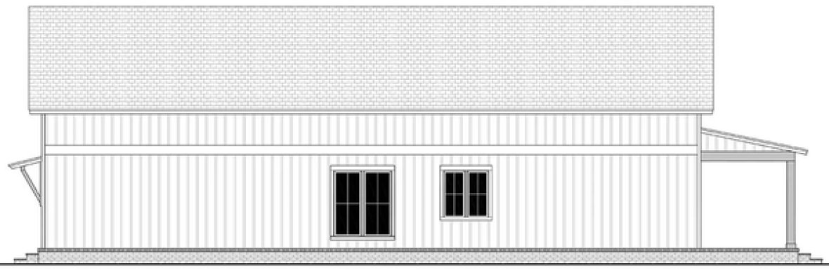 Left Elevation for House Plan #300621