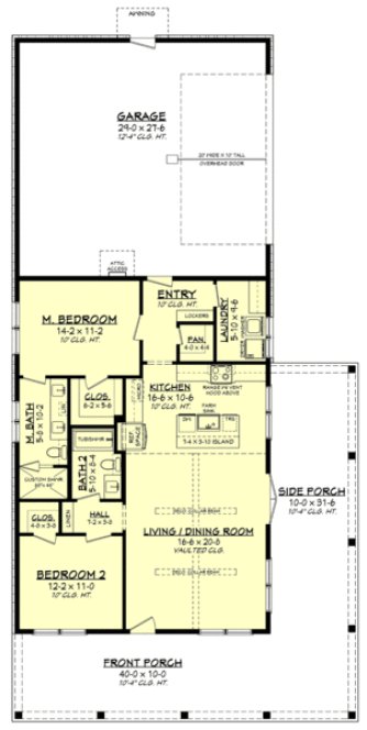 Main Floor Plan for House Plan #300621