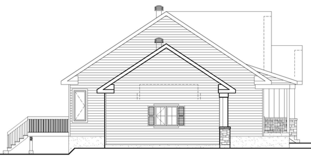 Left Elevation for House Plan #171161