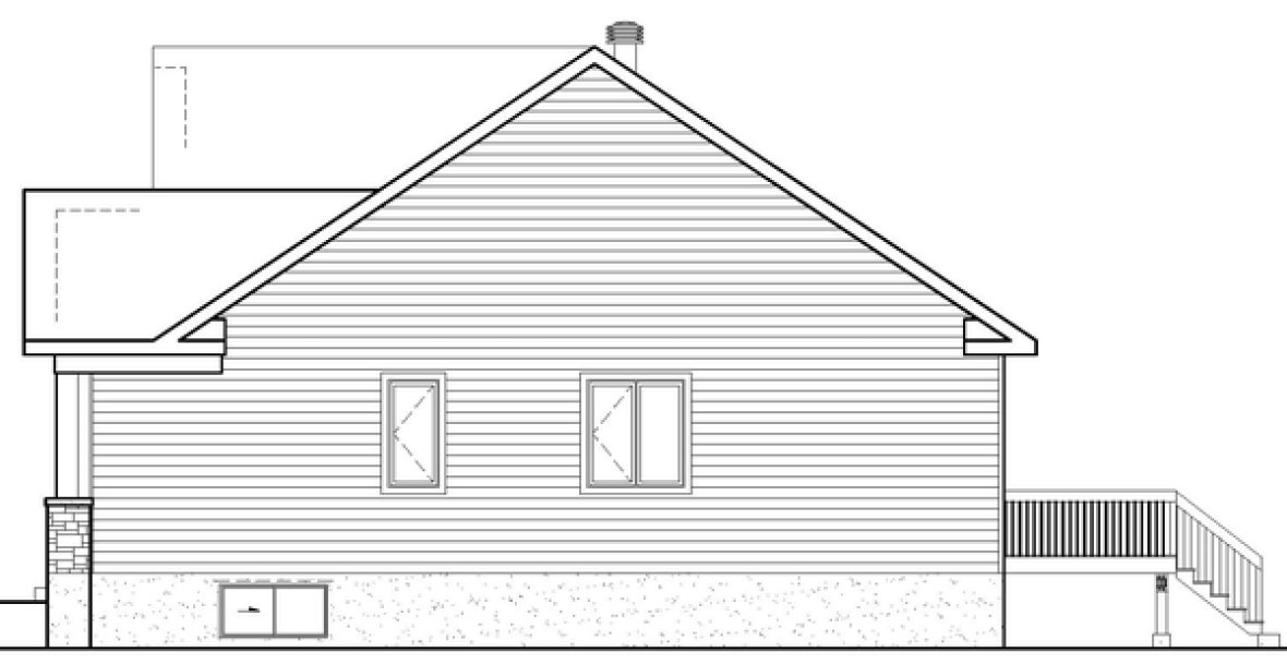 Right Elevation for House Plan #171161