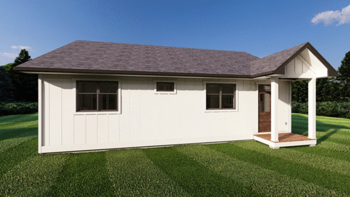 Rear Elevation for House Plan #836423