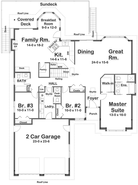 Main Floor Plan for House Plan #220891