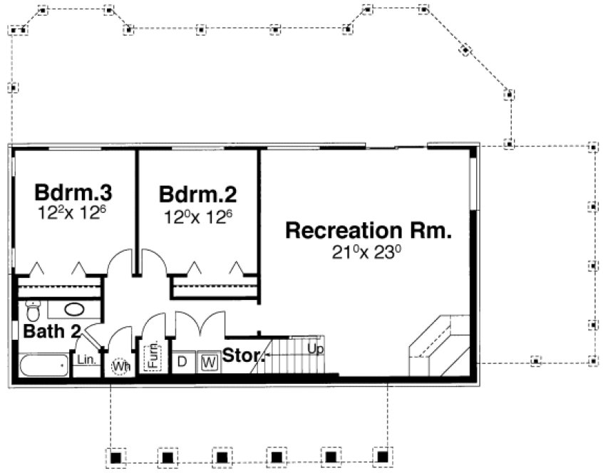 Floorplan lower for House Plan #122232