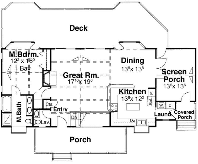 Main Floor Plan for House Plan #122232