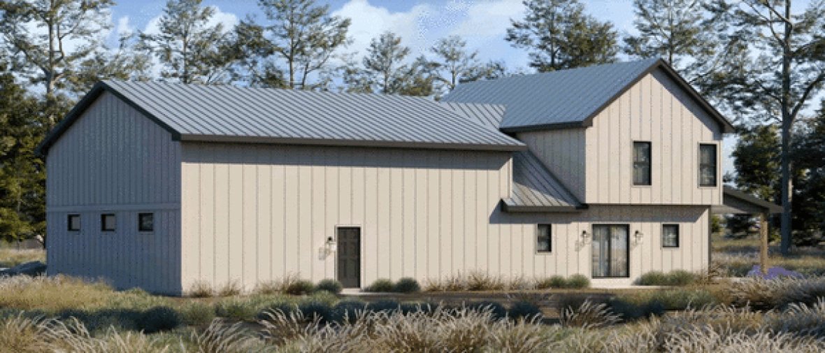 Rear Elevation for House Plan #152402