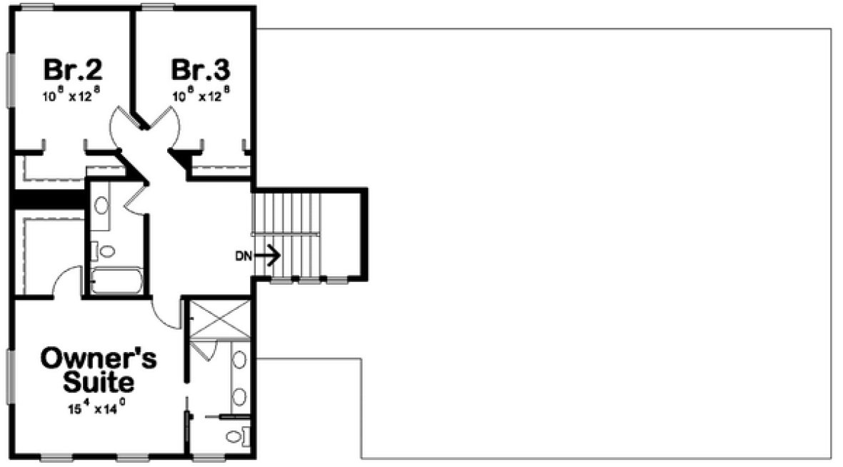 Second Floor Plan for House Plan #152402