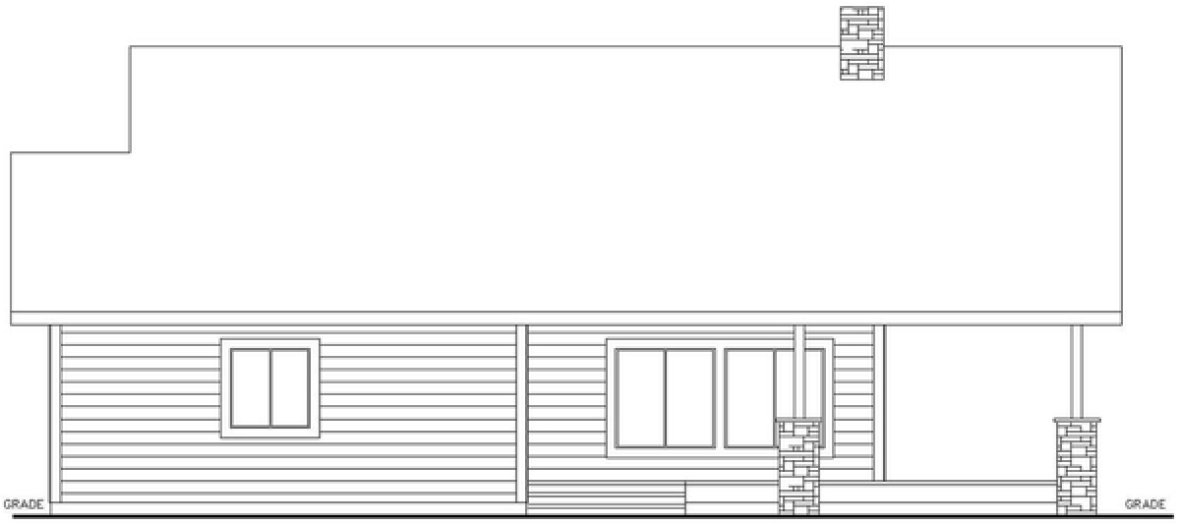 Left Elevation for House Plan #456711