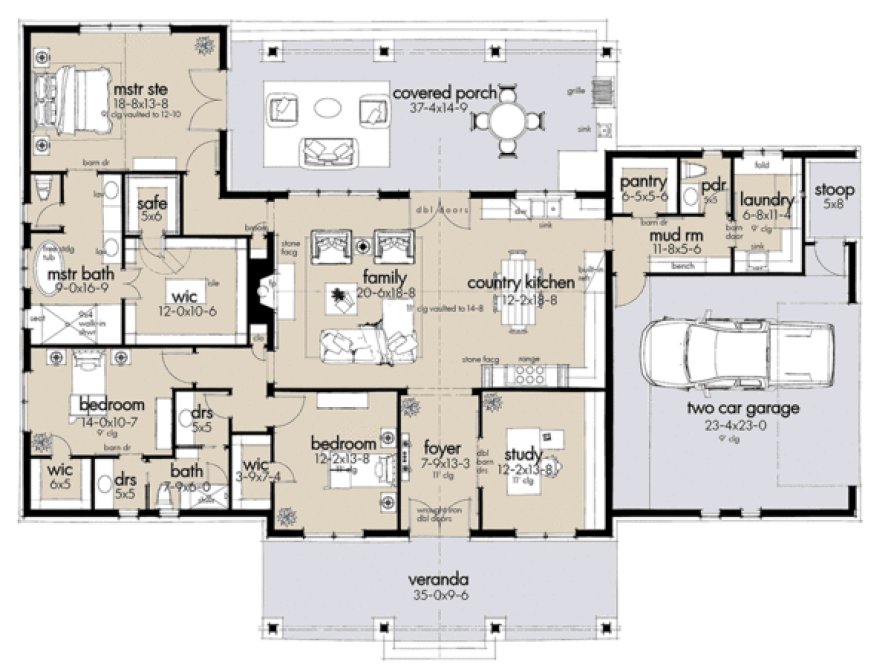 Main Floor Plan for House Plan #646842