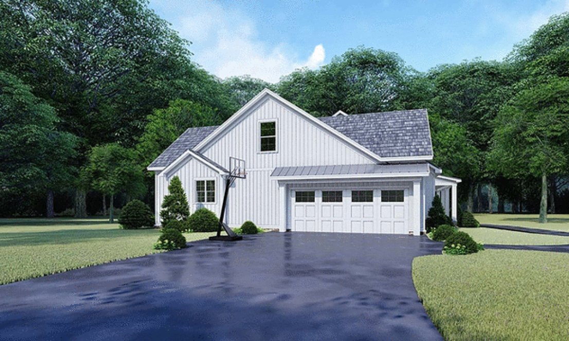 Left Elevation for House Plan #311302