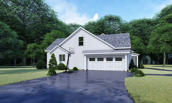 Left Elevation for House Plan #311302
