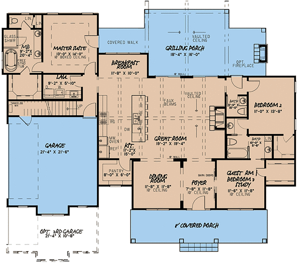 Main Floor Plan for House Plan #311302