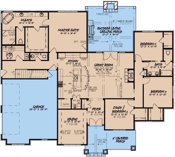 Main Floor Plan for House Plan #317352