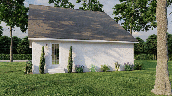 Rear Elevation for House Plan #310521