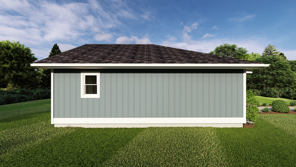 Left Elevation for House Plan #836422