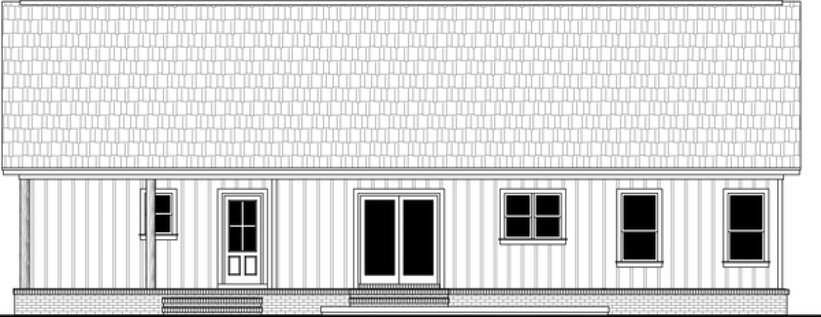 Rear Elevation for House Plan #212671
