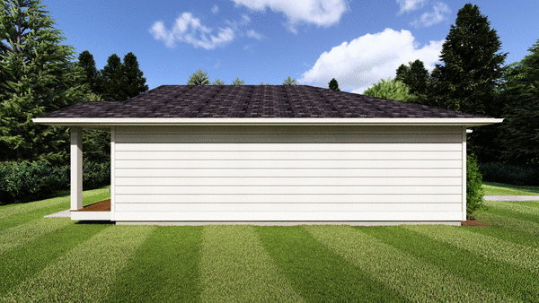 Left Elevation for House Plan #836421