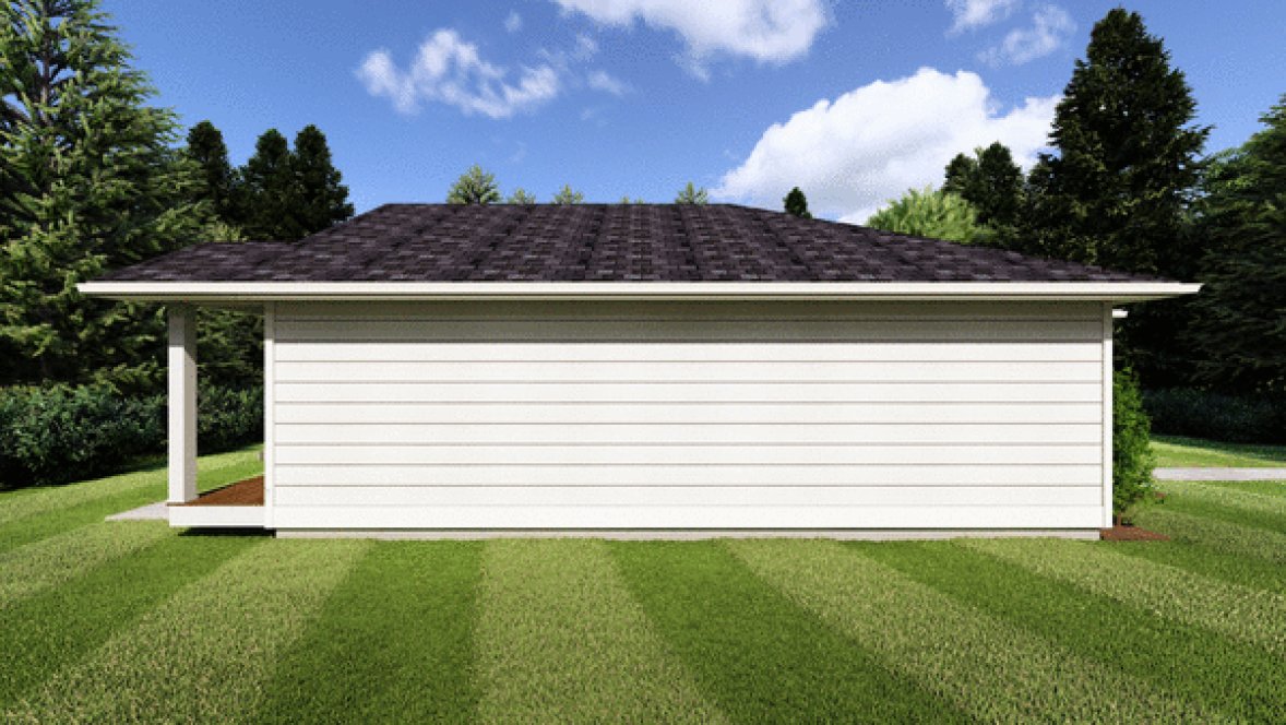 Left Elevation for House Plan #836421