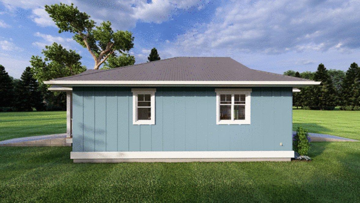 Left Elevation for House Plan #836424