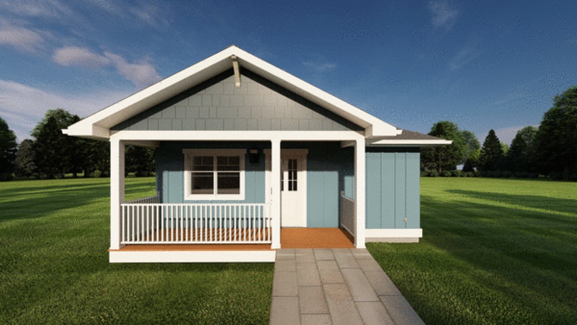 Rear Elevation for House Plan #836424