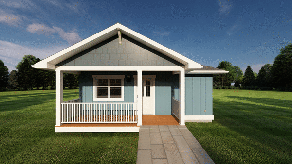 Rear Elevation for House Plan #836424