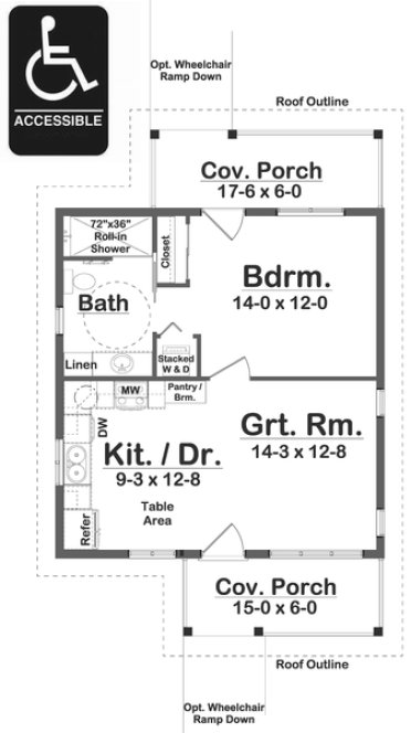 Main Floor Plan for House Plan #836424