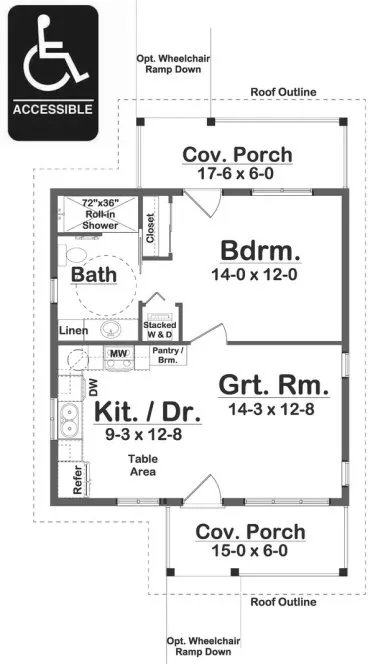 Main Floor Plan for House Plan #836424