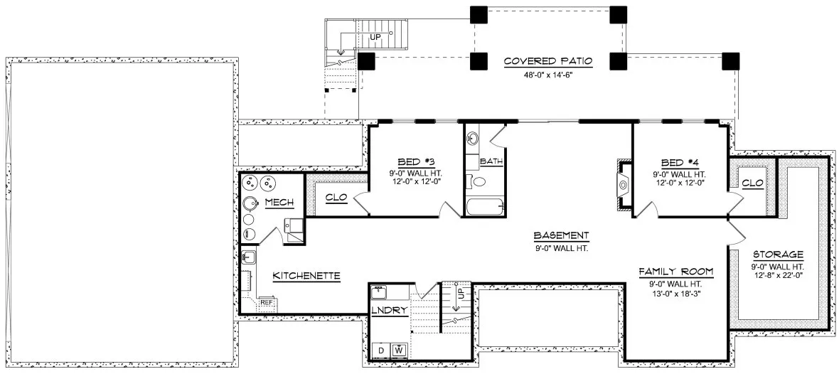 Basement Plan for House Plan #754102