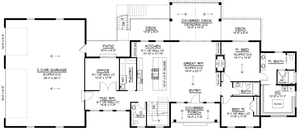 Main Floor Plan for House Plan #754102