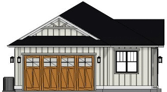 Left Elevation for House Plan #203100