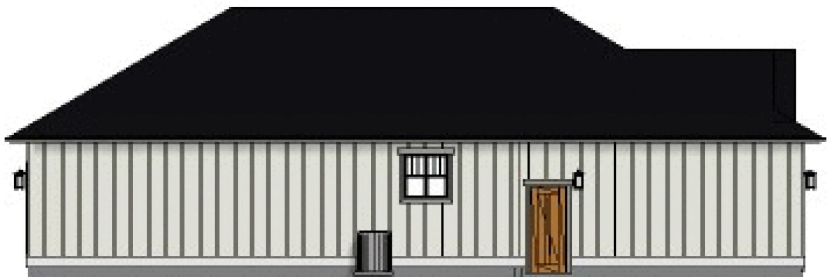 Rear Elevation for House Plan #203100