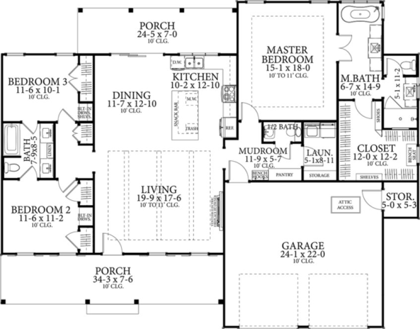 Main Floor Plan for House Plan #874381