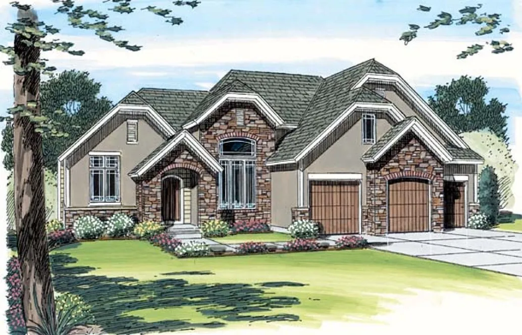 Full Rendering for House Plan #702932