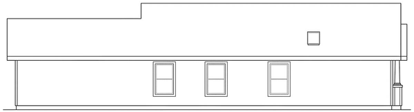 Left Elevation for House Plan #342421