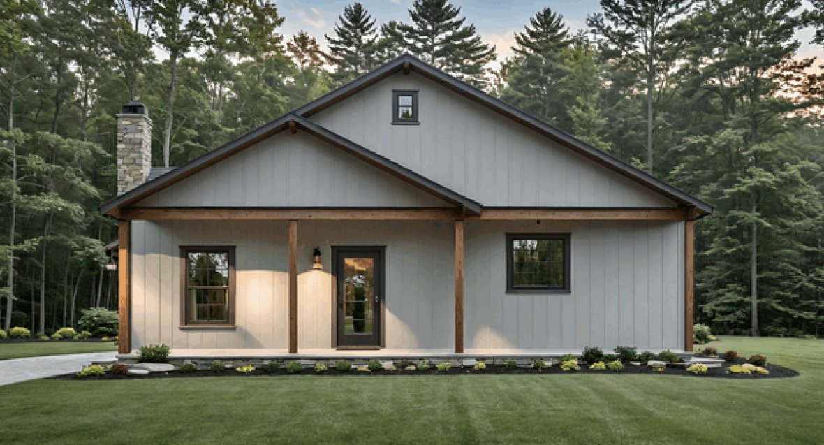 Rear Elevation for House Plan #211181