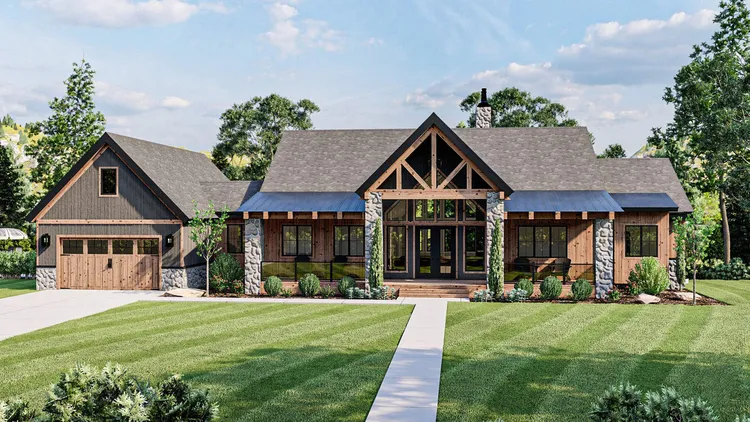 Full Rendering for House Plan #707103