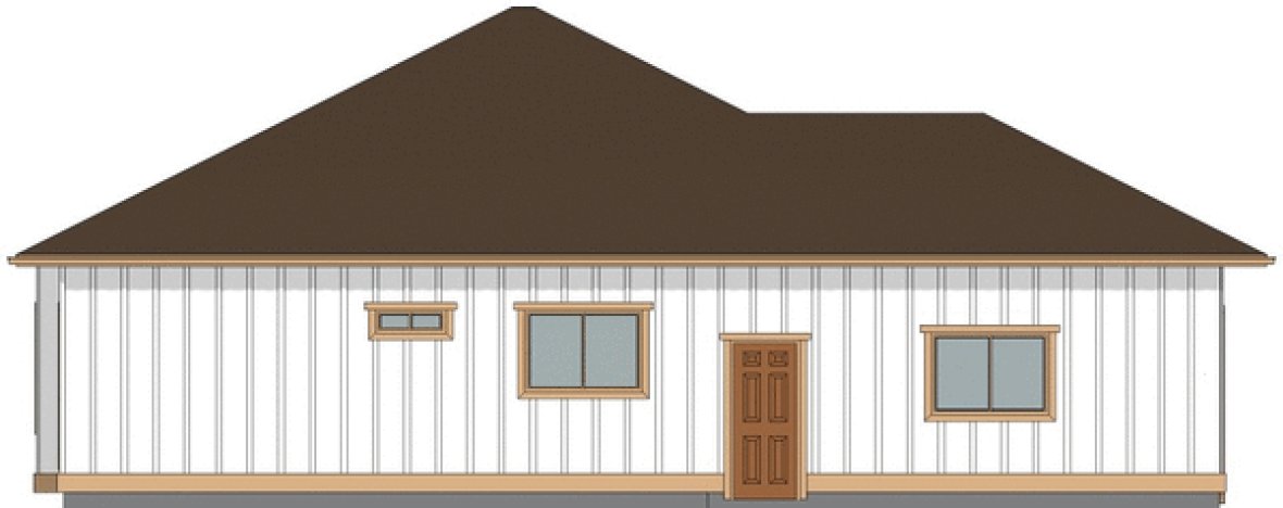 Left Elevation for House Plan #203050