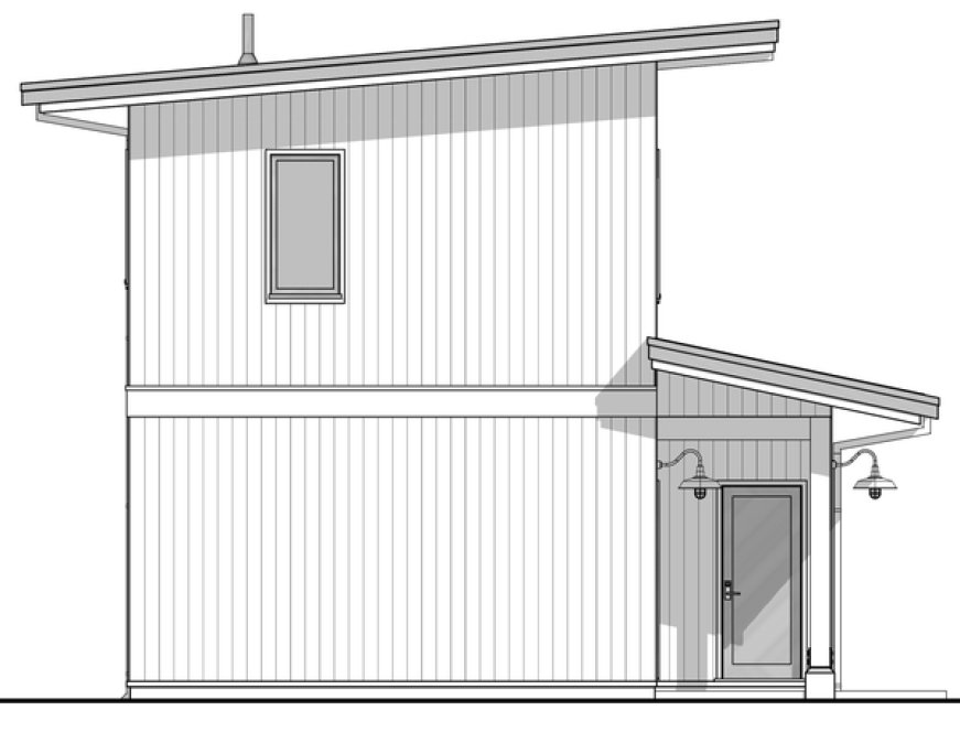 Left Elevation for House Plan #597091