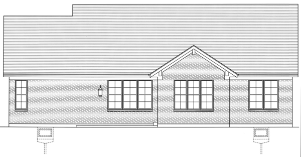 Rear Elevation for House Plan #533981