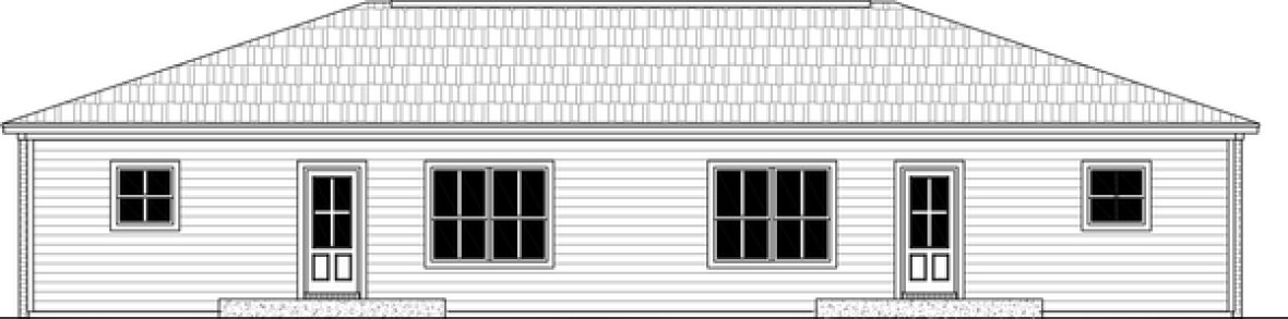 Rear Elevation for House Plan #212342