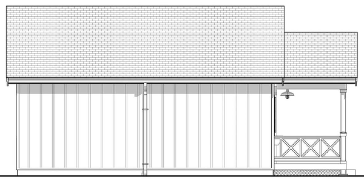 Left Elevation for House Plan #594870