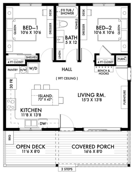 Main Floor Plan for House Plan #594870