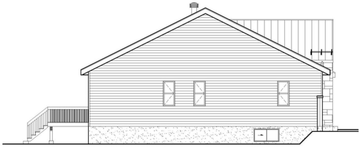 Left Elevation for House Plan #171351
