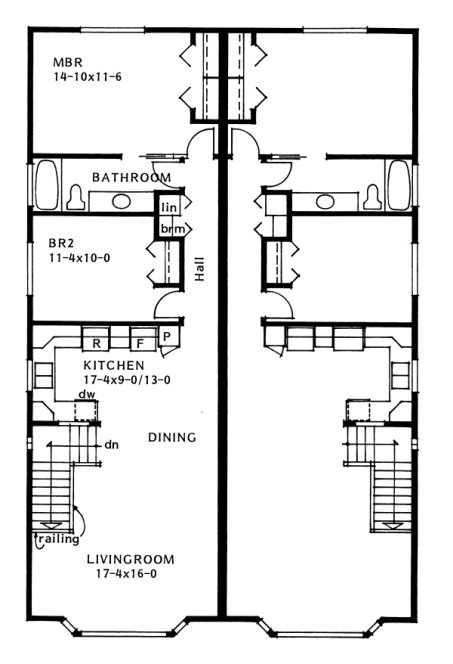 Main Floor Plan for House Plan #201198